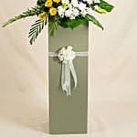 Everlasting Condolence Mixed Flowers Grey Stand