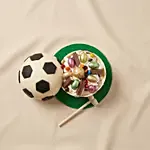 Football Chocolate Pinata Smash Cake
