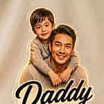 Personalised Hero Dad Photo LED Wooden Lamp