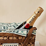 Coach Handbag, Cash & Champagne Chocolate Cake