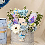 Its a Baby Boy Floral & Essentials Gift Set For Newborns