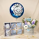 Its a Baby Boy Flower gift set