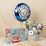 Its a Baby Boy Flower giftset with Balloon