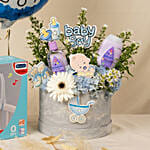 Its a Baby Boy Flower giftset with Balloon