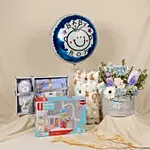 Its a Baby Boy Flowers Arrangment giftset