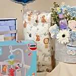 Its a Baby Boy Flowers Arrangment giftset