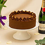 Tulips Cake and Moet Wine Gift Combo