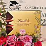 Sweet Congratulations 2026 Grad Flowers & Lindt Box