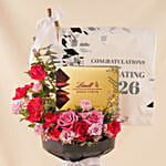 Sweet Congratulations 2026 Grad Flowers & Lindt Box