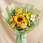 Sunbeam - Floral Fushion Bouquet & Pandan Ondeh Ondeh Cake
