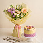 Affection - Flowers Bouquet & Macaroon Cake