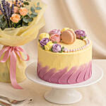 Affection - Flowers Bouquet & Macaroon Cake