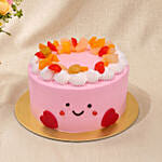 Smiley Mini Jellycat Pastel Bouquet with Fruit Cake
