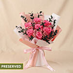 Radiant Fuchsia Preserved Roses Bouquet