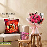 Preserved Roses, Perfume and Personalised Cushion