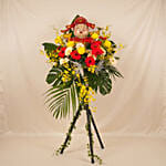 God of Fortune Prosperity Flower Stand