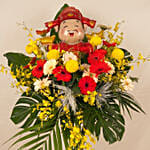 God of Fortune Prosperity Flower Stand