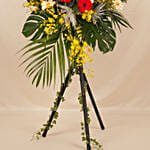 God of Fortune Prosperity Flower Stand