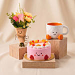 Jellycat Gift set with Bouquet, Cake and Mug