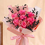Personalised Photo Dome and Prserved Roses bouquet