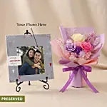 Anniversary Gift Preserved Roses Bouquet and Frame