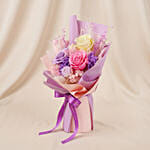 Pastel Symphony Preserved Mixed Roses Bouquet