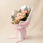 Champagne Elegance Preserved Peach Rose Bouquet