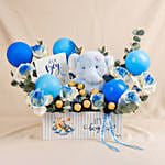 It’s A Boy Roses & Plush Gift Box