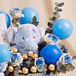 It’s A Boy Roses & Plush Gift Box