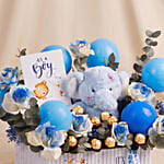 It’s A Boy Roses & Plush Gift Box