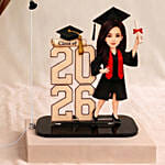 Graduation 2026 Caricature for Her & Flowers