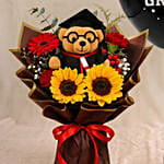 Graduation 2026 Caricature for Her & Flowers