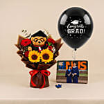 Graduation Jigsaw Puzzle and Flowers