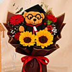 Bound for Greatness Graduation Photo Frame & Flowers