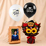 Bound for Greatness Graduation Photo Frame & Flowers