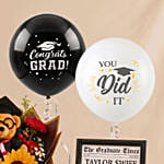 Graduation News Flash Photo Frame & Flowers