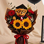 Graduation News Flash Photo Frame & Flowers