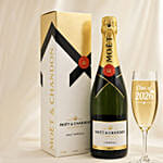 Graduation Champagne and Engraved Glasses Gift Set