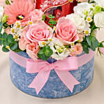 Elegant Flower Basket with Lindt Lindor Chocolates