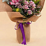 Plum Tulip & Mauve Rose Graduation Bouquet