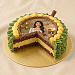 Chocolate Musang King Durian Photo Cake