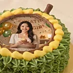 Chocolate Musang King Durian Photo Cake