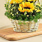 Bright Sunflowers Basket