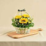 Bright Sunflowers Basket