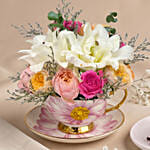 Lily, Rose Teacup & Cake Slice