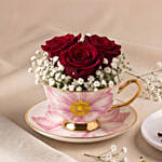 Red Rose Teacup & Oreo Cake Slice