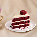 Gerbera Teacup with Red Velvet Cake Slice
