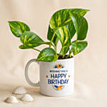 Money Plant In Happy Birthday Mug