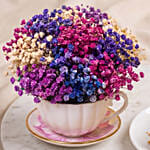Baby's Breath Teacup & Cheesecake Slice