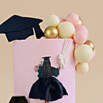 Elegant Graduate Themed Chocolate Cake